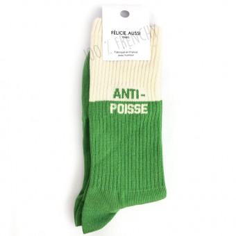 Two-tone anti-jinx socks...