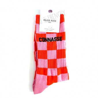 Socks Connasse checkerboard...